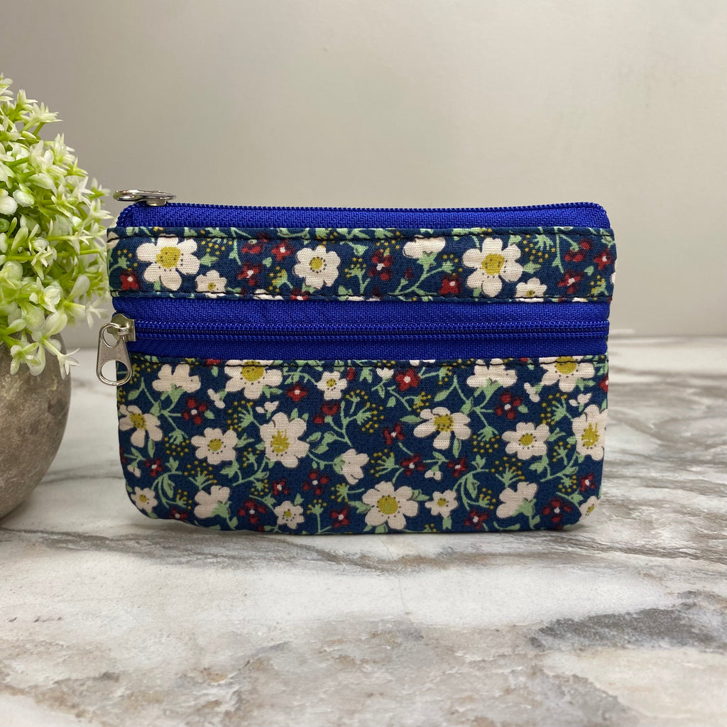 Mini Double Zip Pouch - Floral Designs