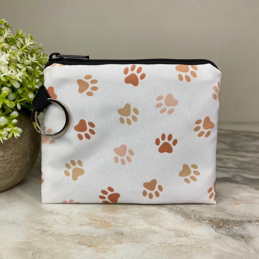 Mini Pouch - Dog Paw Tan
