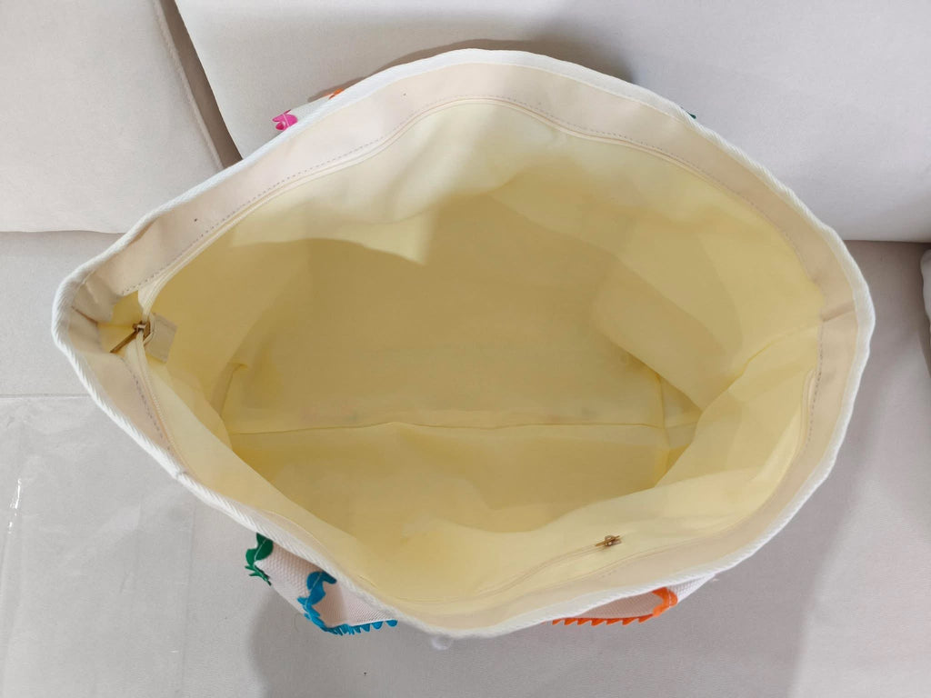 Canvas Tote Bag - Rainbow Trim - PREORDER