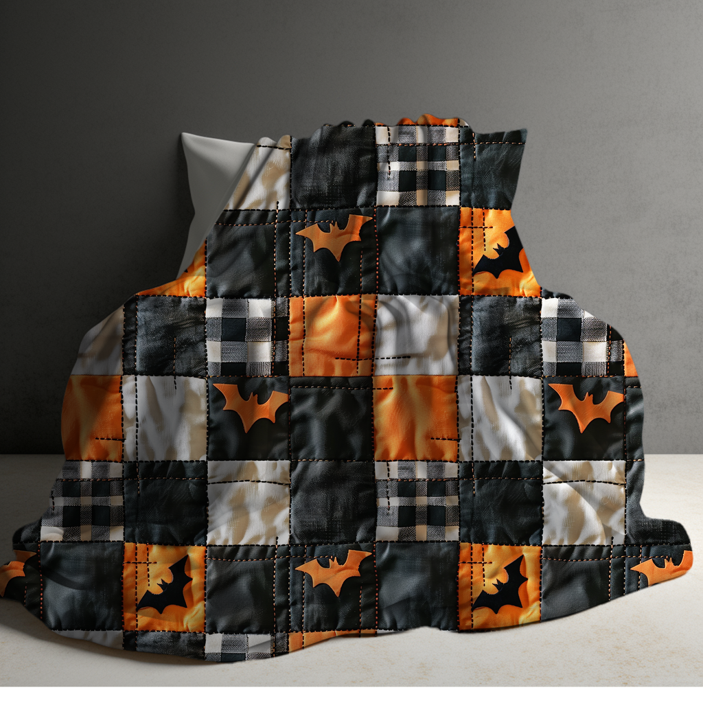 Blanket - Halloween - Quilted Bats - PREORDER