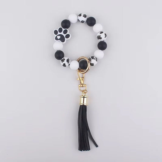 Silicone Bracelet Keychain - Paw Print - PREORDER 5/6-5/9