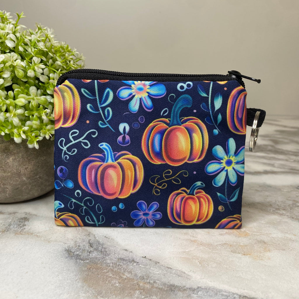 Mini Pouch - Halloween Fall - Glowing Pumpkins