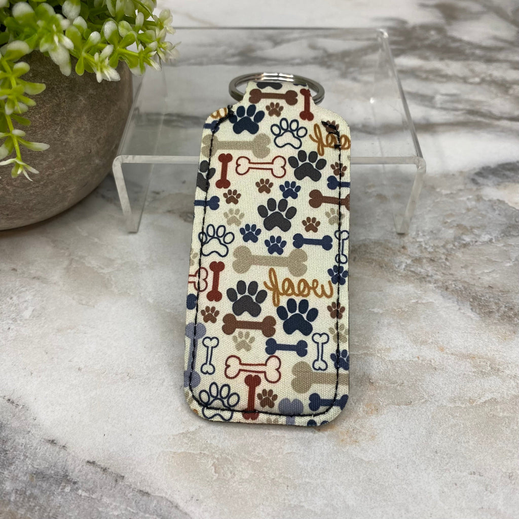 Lip Balm Chapstick Holder - Paw Print - Dog Bones