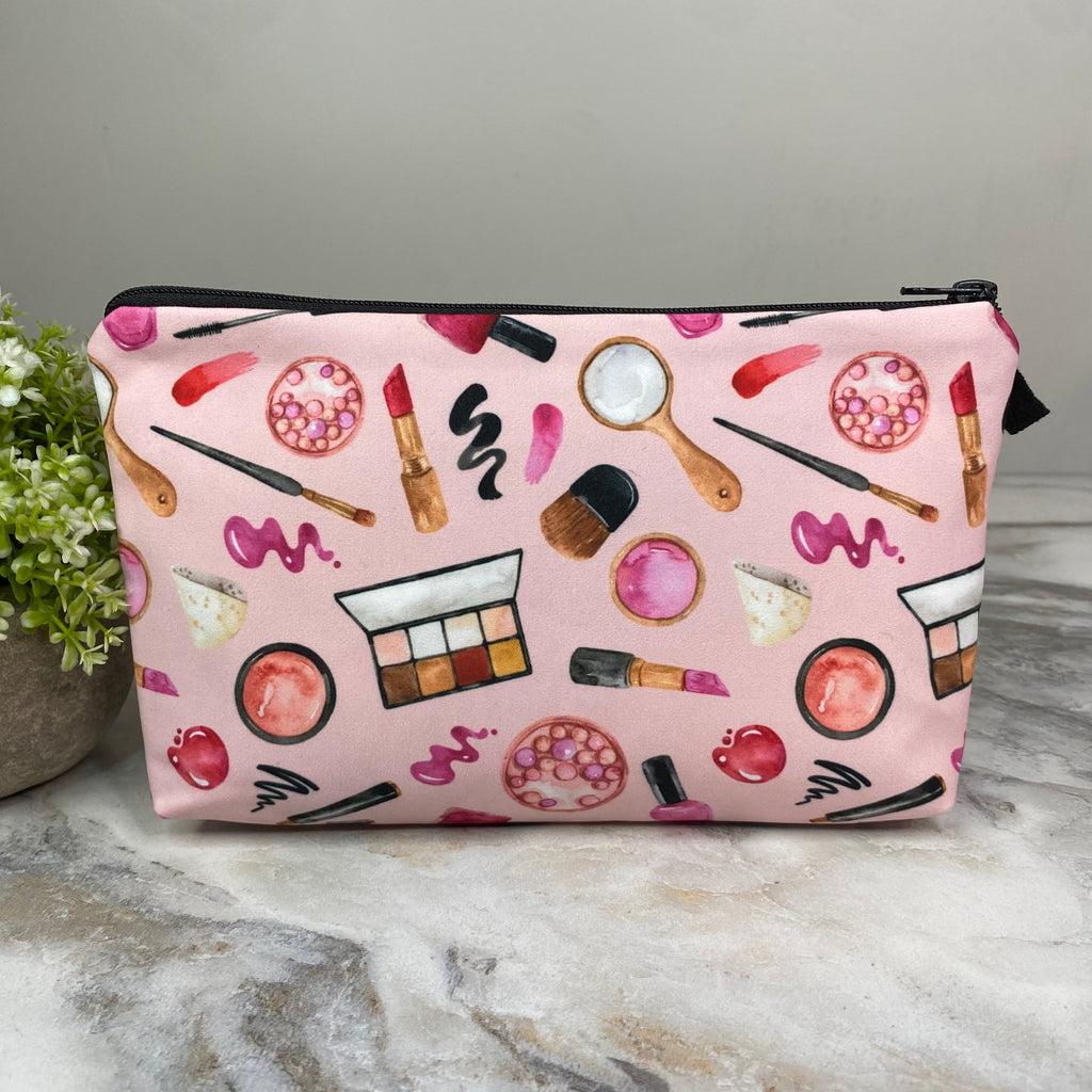 Pouch - Makeup Lipstick Eye Shadow on Pink