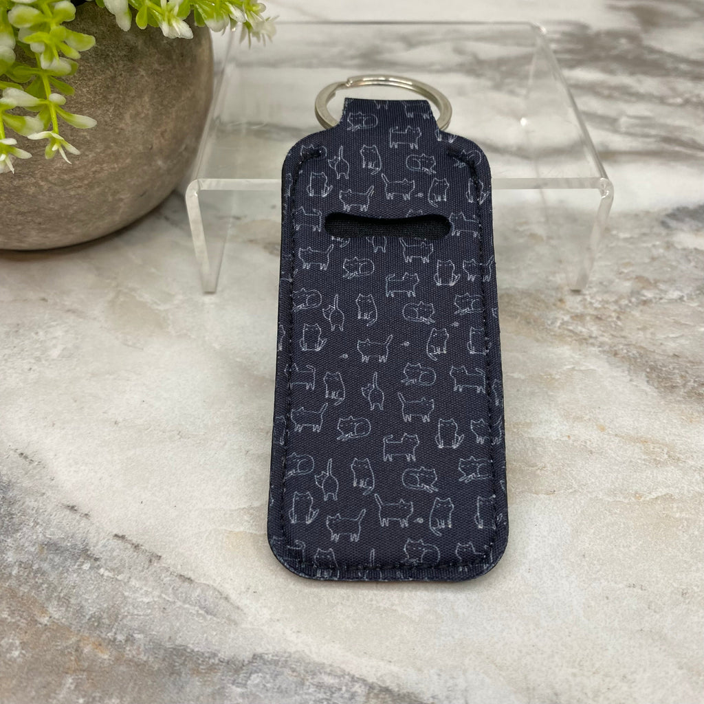Lip Balm Chapstick Holder - Cats Black & White