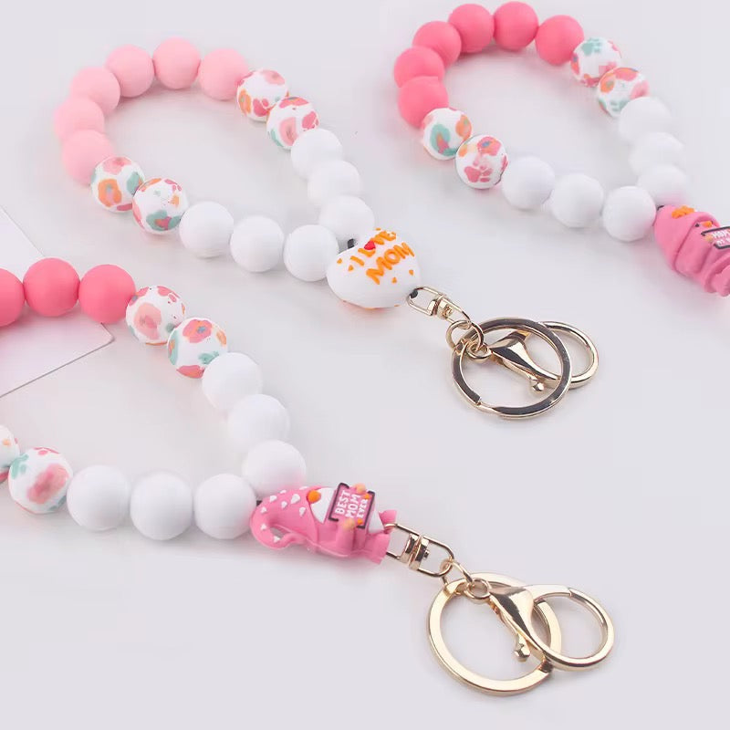 Silicone Bracelet Keychain - Mom - PREORDER 5/6-5/9