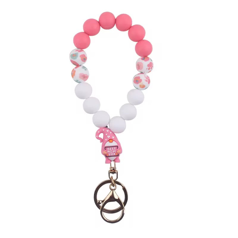 Silicone Bracelet Keychain - Mom - PREORDER 5/6-5/9
