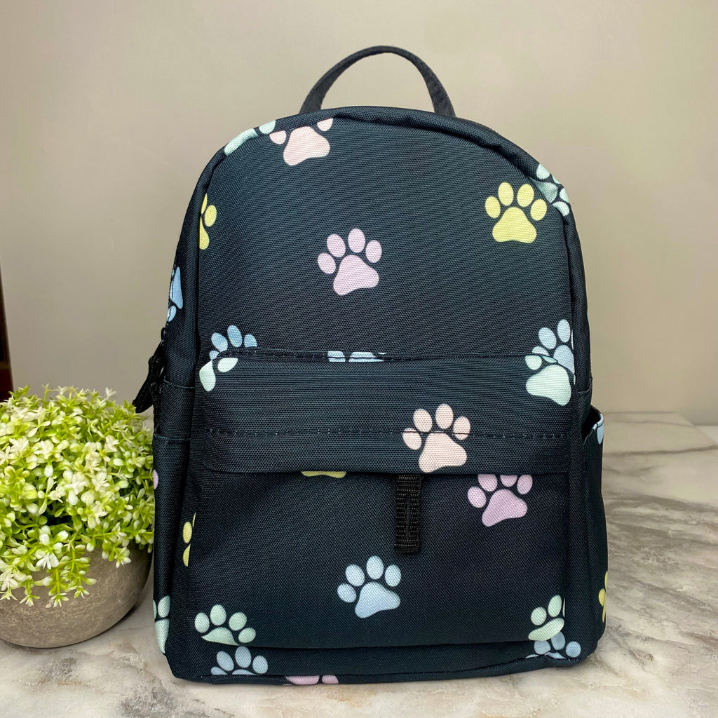 Mini Backpack - Pastel Paw Print