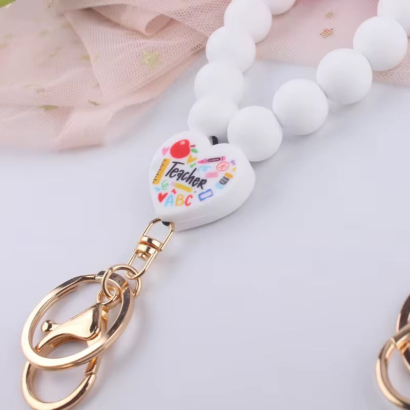 Silicone Bracelet Keychain - Teacher & Nursing - PREORDER 5/6-5/9