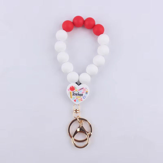 Silicone Bracelet Keychain - Teacher & Nursing - PREORDER 5/6-5/9