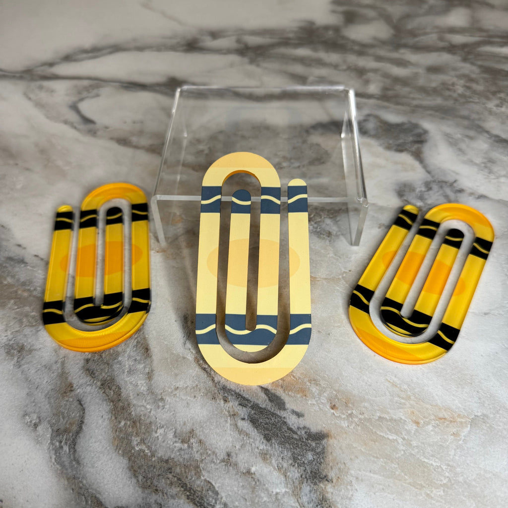 Jumbo Paperclip - Yellow Crayon