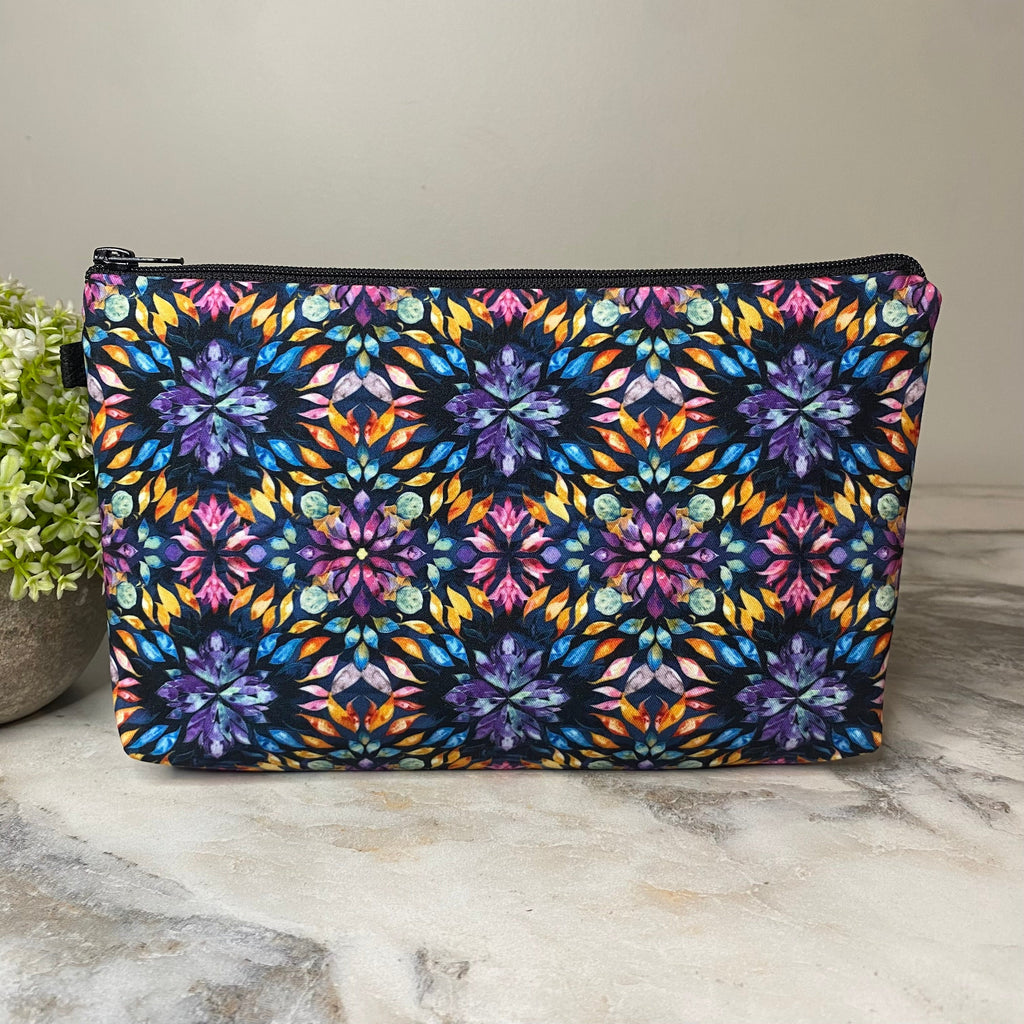 Pouch - Bold Purple Orange Pink Tie Dye