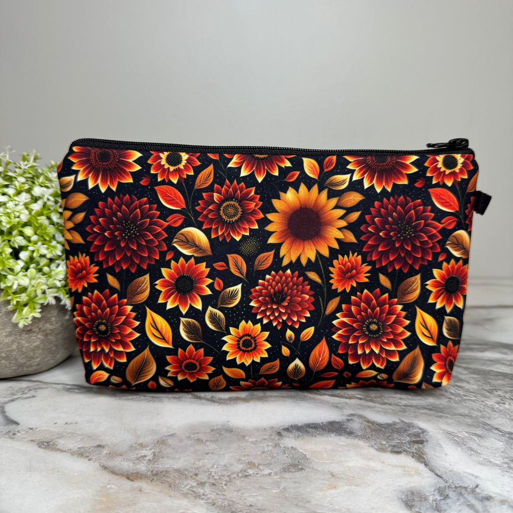Pouch - Moody Crimson Floral