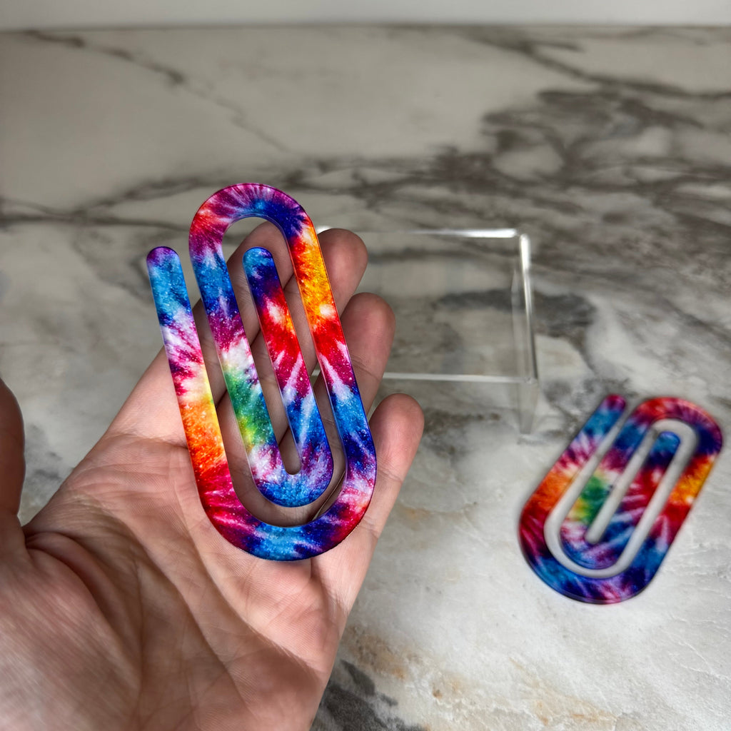 Jumbo Paperclip - Glitter Tie Dye