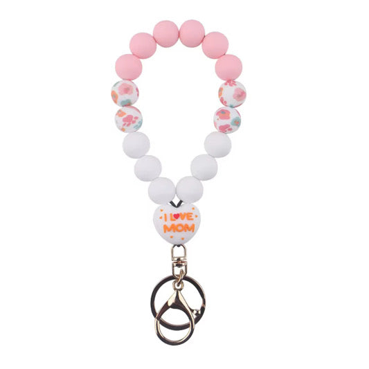 Silicone Bracelet Keychain - Mom - PREORDER 5/6-5/9