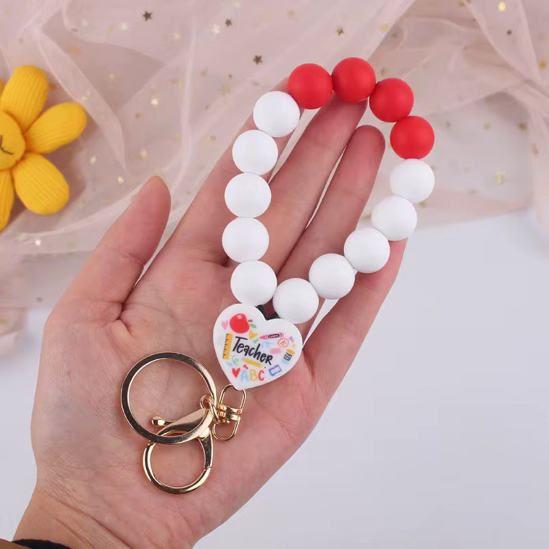 Silicone Bracelet Keychain - Teacher & Nursing - PREORDER 5/6-5/9