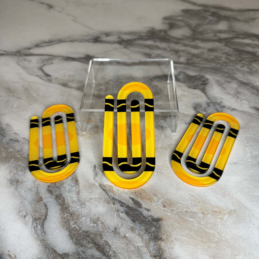 Jumbo Paperclip - Yellow Crayon