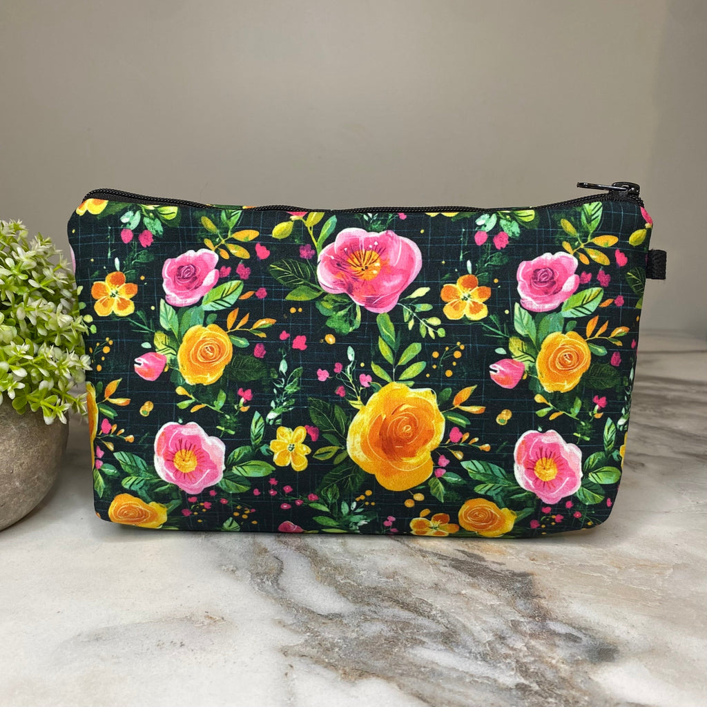 Pouch - Floral Yellow Pink