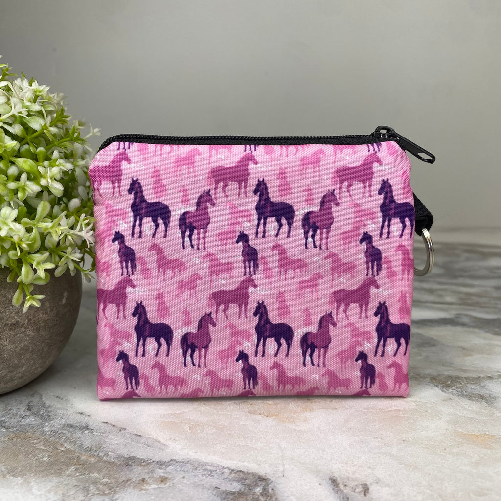 Mini Pouch - Horse Pink Purple