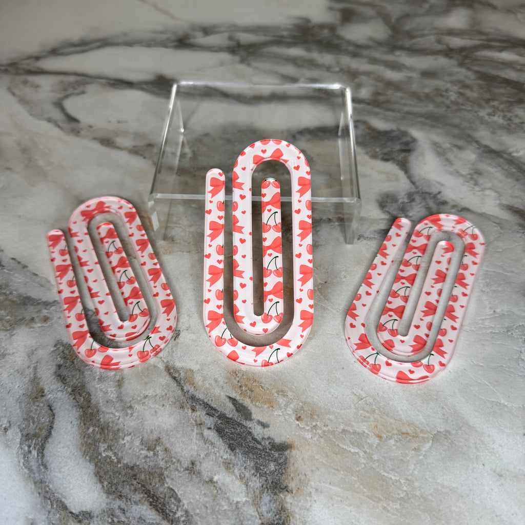 Jumbo Paperclip - Bow, Cherry, Hearts
