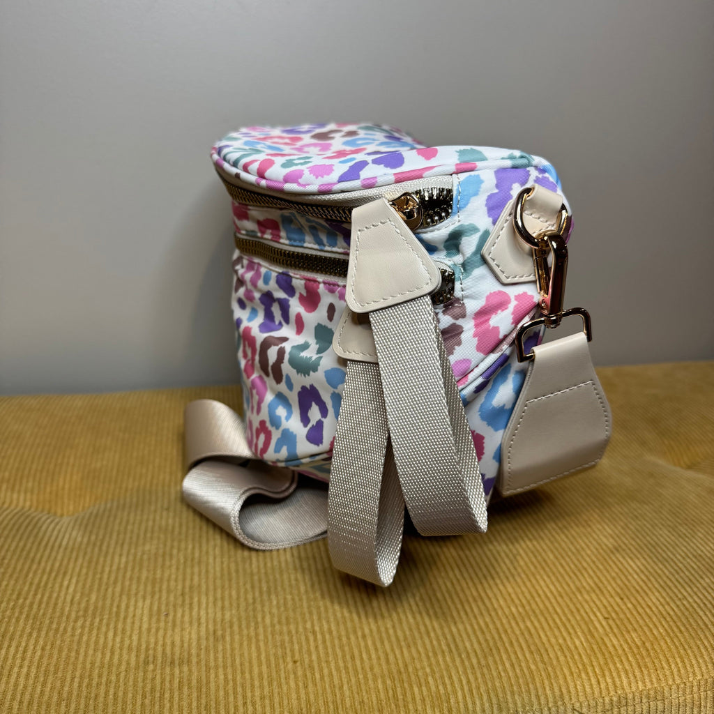 The Roni Nylon Crossbody - Animal Print Multicolor