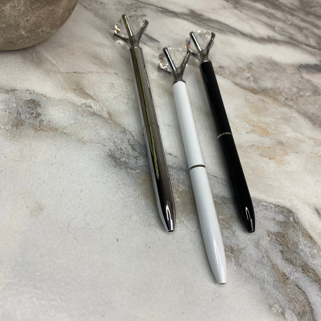 Pen - Diamond Metal Silver Mix