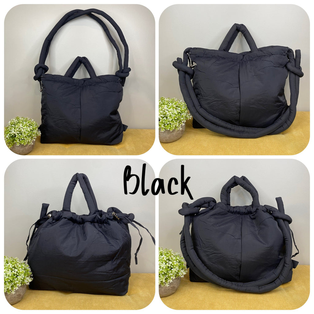 Stevie - Nylon Puff Tote & Backpack