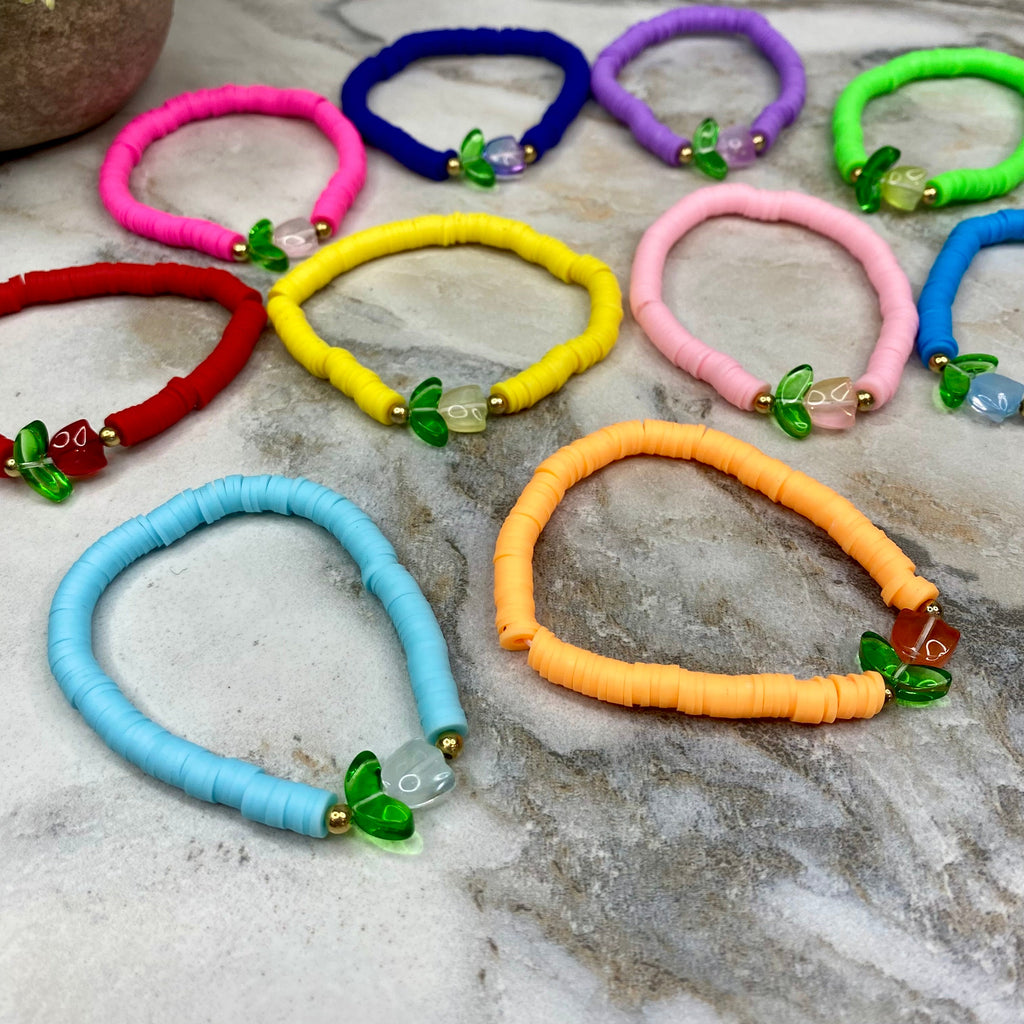 Bracelet - Clay + Bead - Flower