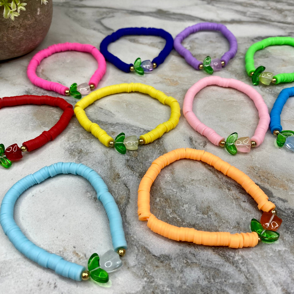 Bracelet - Clay + Bead - Flower