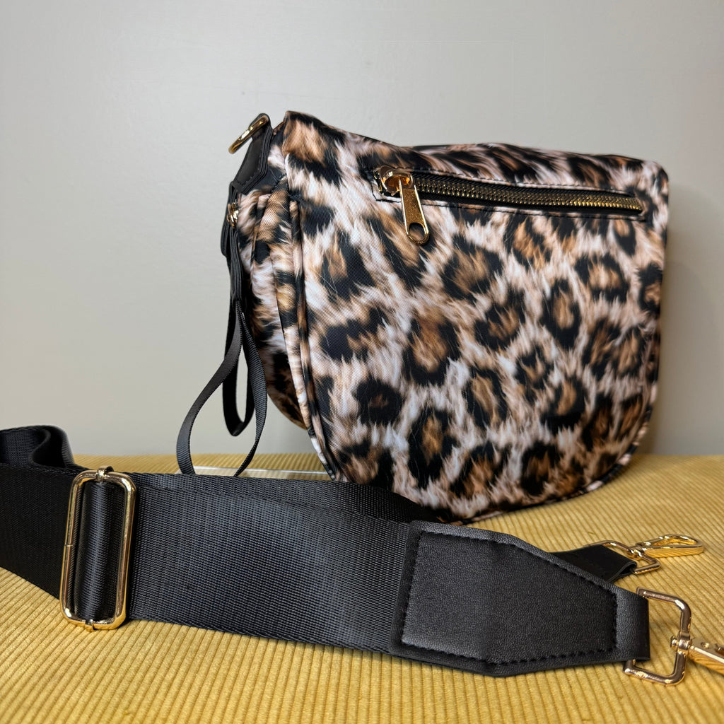 The Roni Nylon Crossbody - Realistic Animal Print
