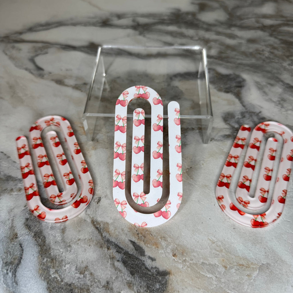 Jumbo Paperclip - Bow + Cherry