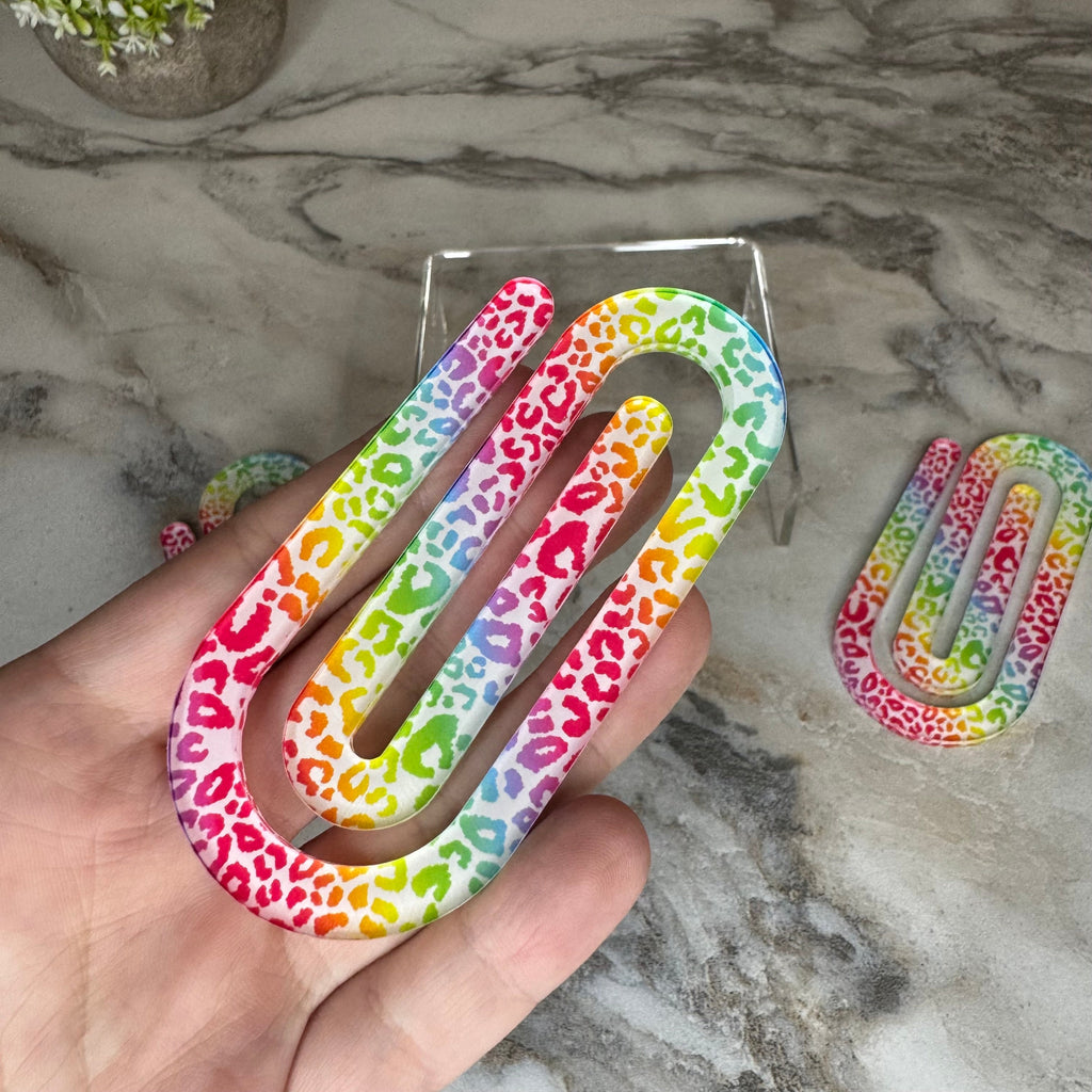 Jumbo Paperclip - Colorful Animal Print
