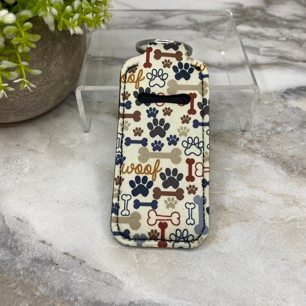 Lip Balm Chapstick Holder - Paw Print - Dog Bones