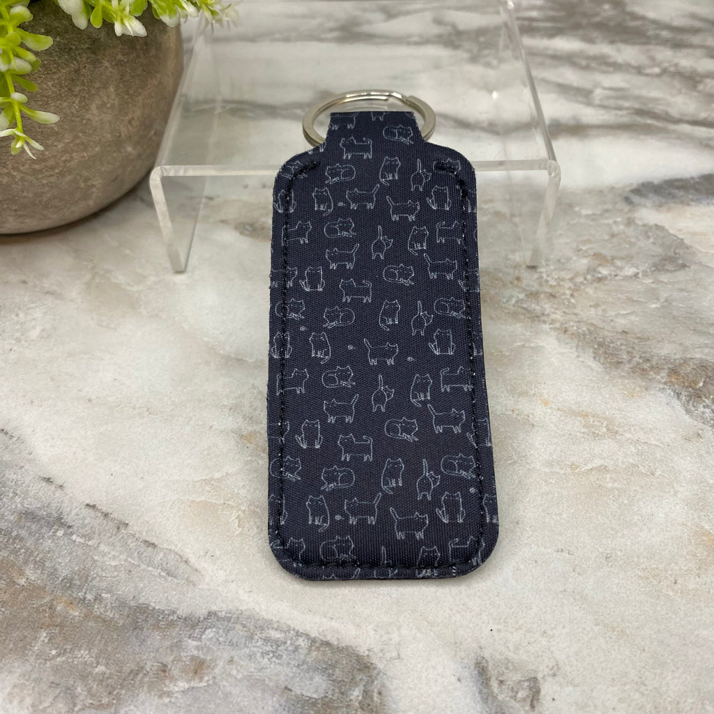 Lip Balm Chapstick Holder - Cats Black & White