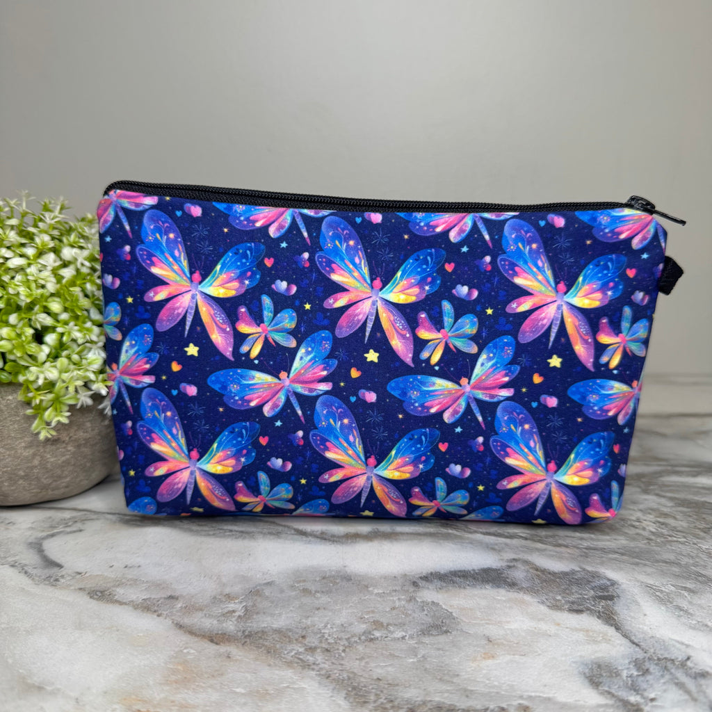 Pouch - Rainbow Dragonfly Butterfly