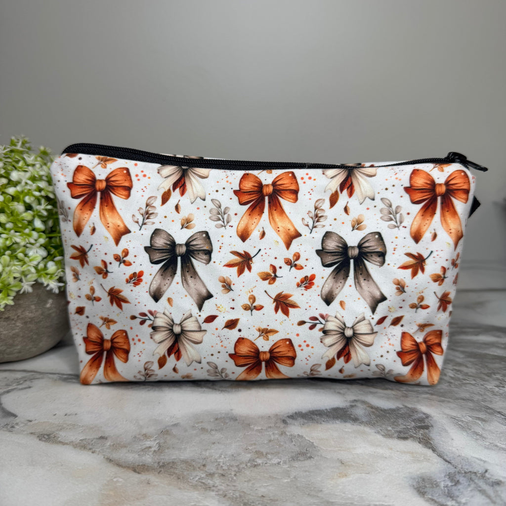 Pouch - Halloween Fall - Bow Leaves