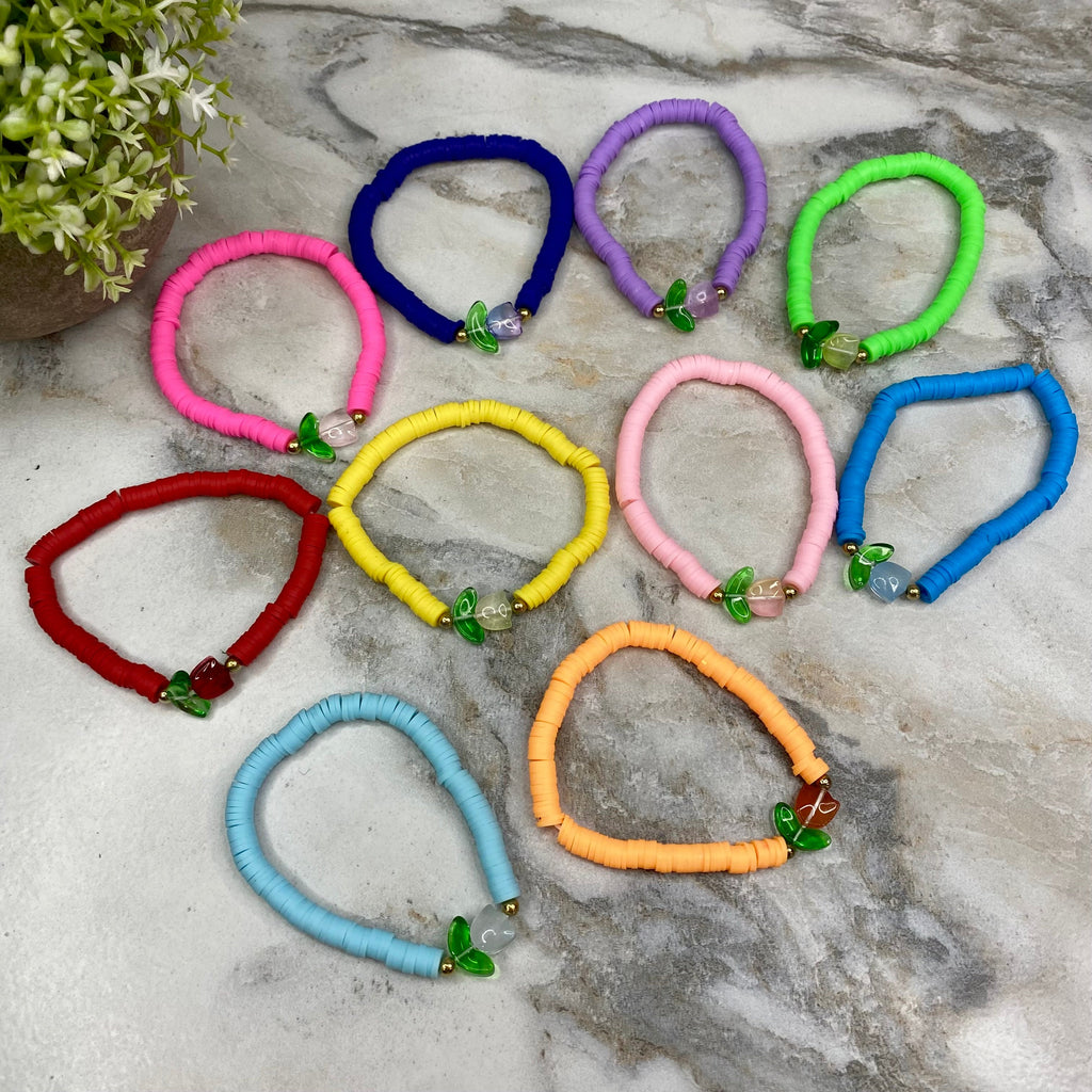 Bracelet - Clay + Bead - Flower