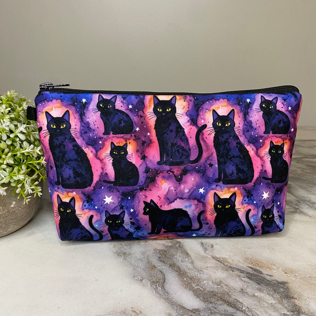 Pouch - Black Cat Galaxy