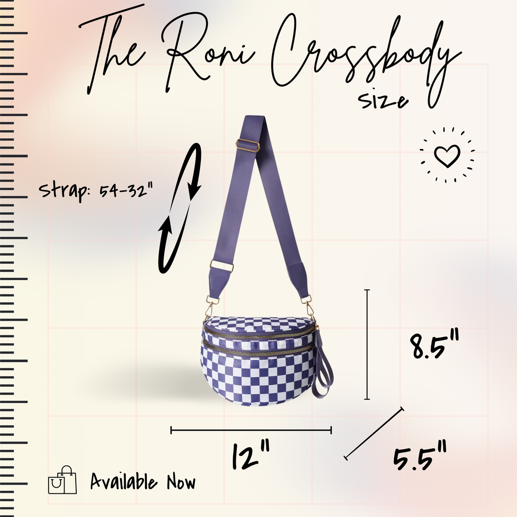 The Roni Nylon Crossbody - Houndstooth - PREORDER