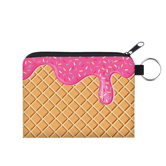 Mini Pouch - Ice Cream Cone Hot Pink - PREORDER