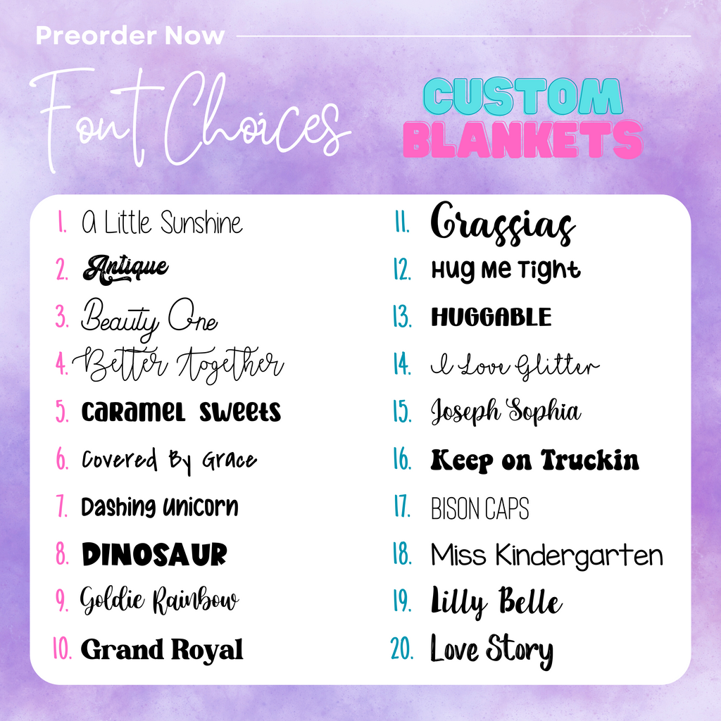Custom Blanket - PREORDER - Closes 5/6