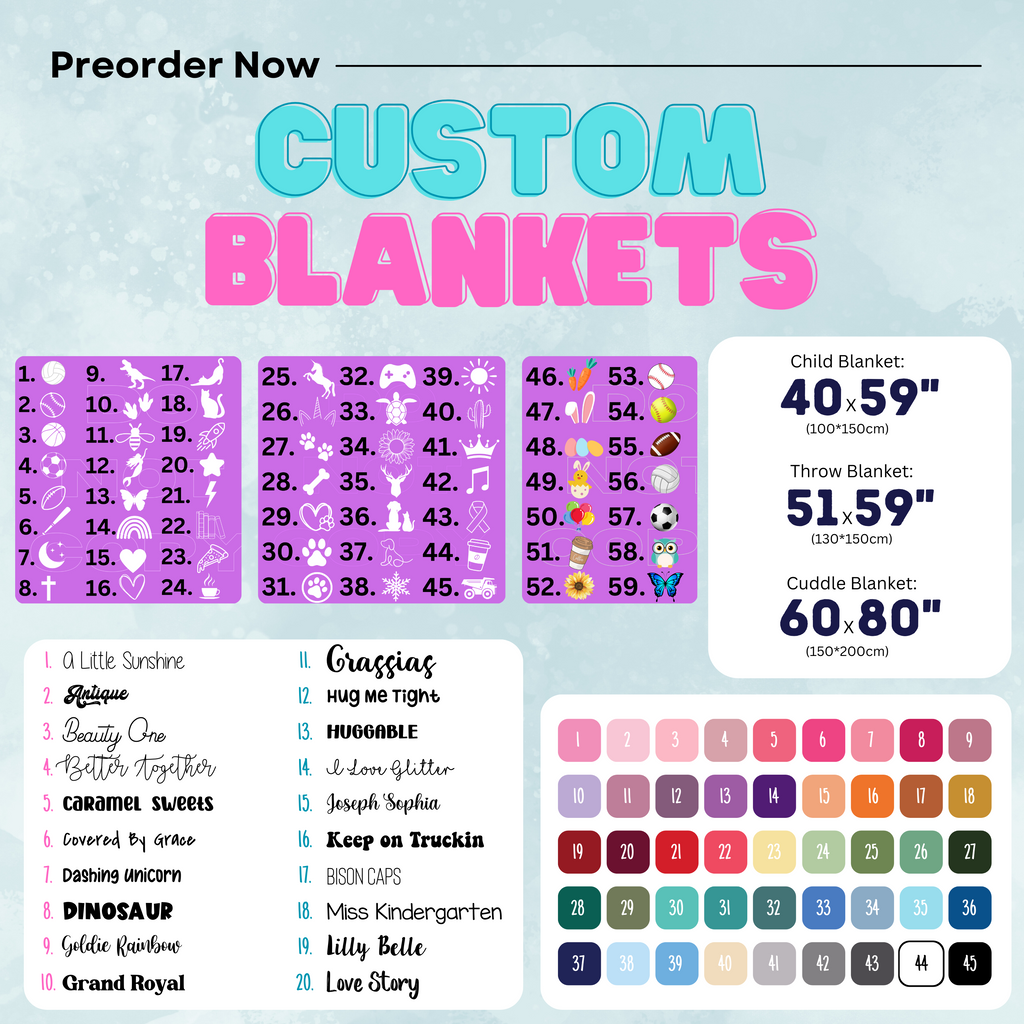 Custom Blanket - PREORDER - Closes 5/6