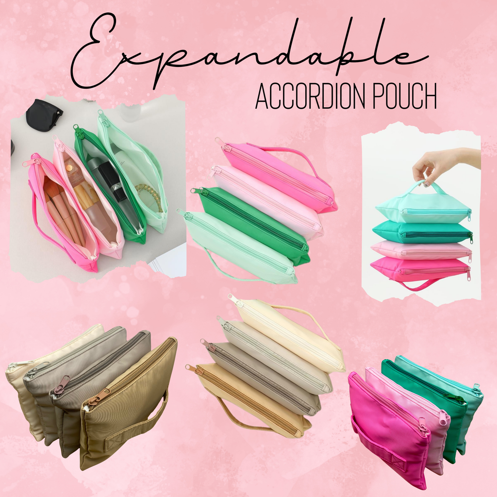 Expandable Travel Pouch - Quadruple Accordion