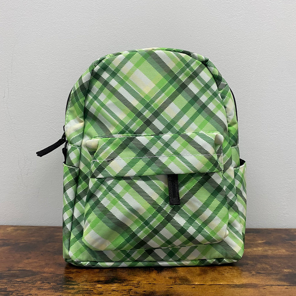 Mini Backpack - Green Plaid