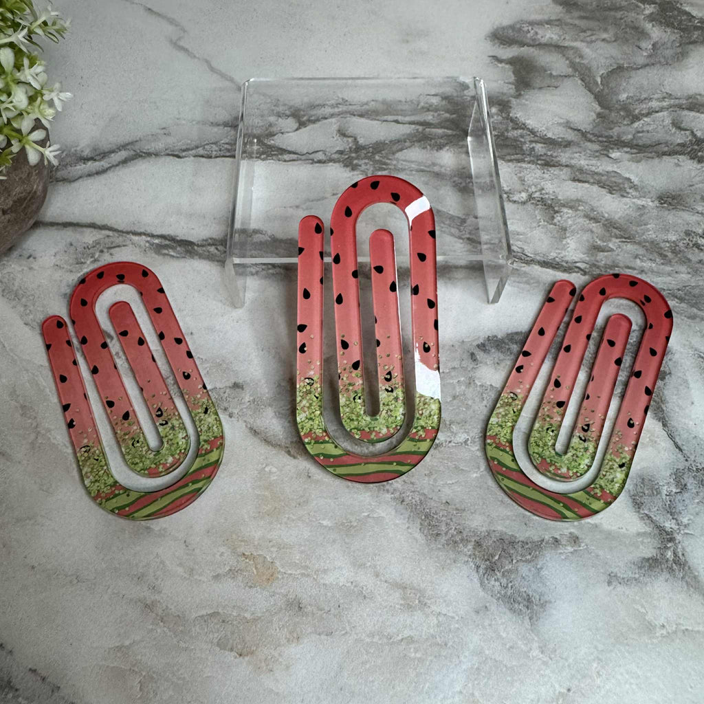 Jumbo Paperclip - Watermelon Glitter