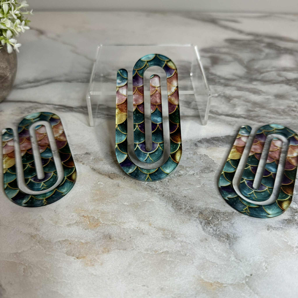 Jumbo Paperclip - Teal Mermaid